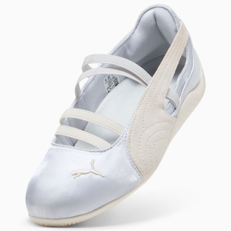 Puma Speedcat Satin Ballet Sneakers Women Silver Mist-Warm White
