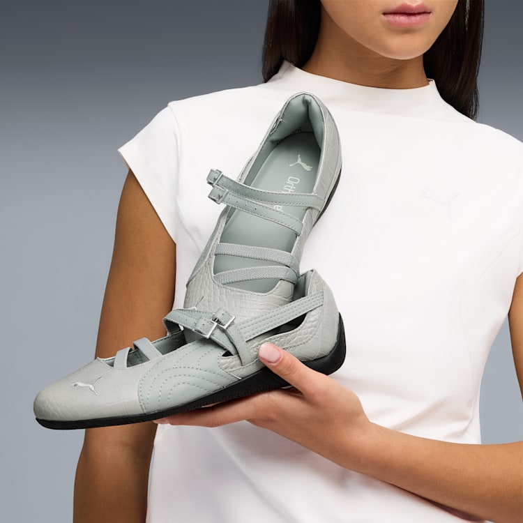 Puma Speedcat Ballet Croc Print Sneakers Women White-Vapor Gray