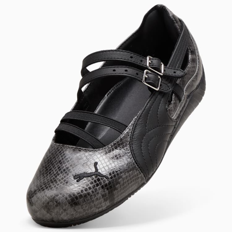 Puma Speedcat Ballet Snake Print Sneakers Women Cool Dark Gray PUMA Black