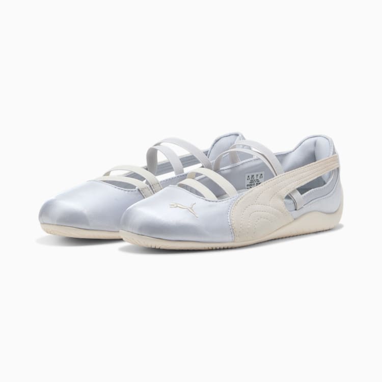 Puma Speedcat Satin Ballet Sneakers Women Silver Mist-Warm White