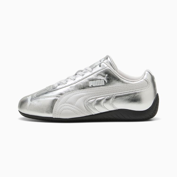 Puma Speedcat Silver Sneakers Women Feather Gray-PUMA Black