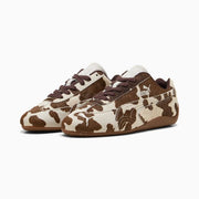 Puma Speedcat Cow Print Sneakers Women Chocolate Brown Gum