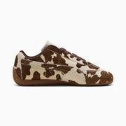 Puma Speedcat Cow Print Sneakers Women Chocolate Brown Gum